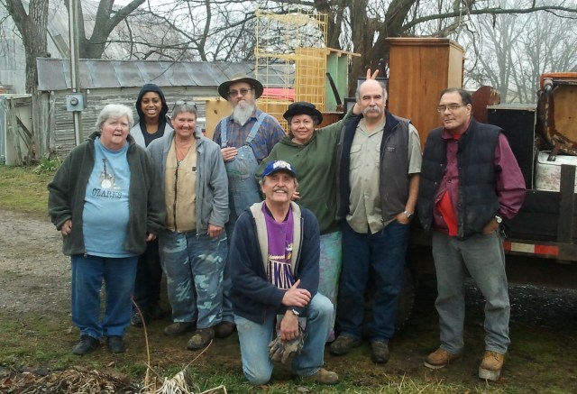 L to R; Marideth Sisco, Adrianna, Pat Hight, Van Colbert, Tom Arth, Sarah Denton, Henry Blevins (Sarah's brother who brought his trailer all the way from Arkansas), Barry. Thanks Ya'all! 