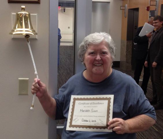 Ringing the bell signifying "I am done and well"! Not to be confused with well done.